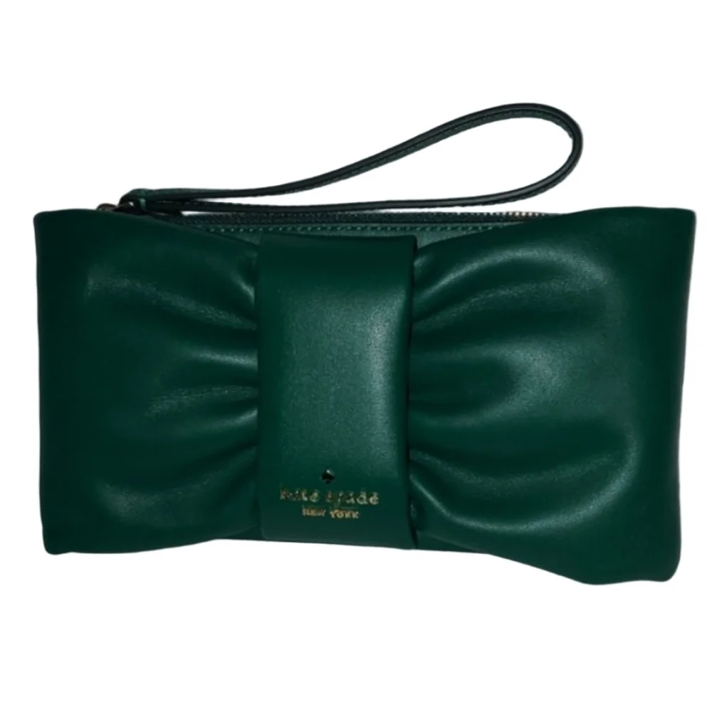 Kate Spade Smooth Leather Millie Bow Wristlet
